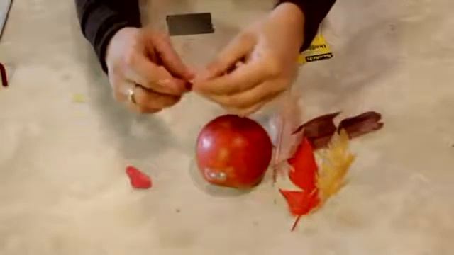 A Kid's Craft to Make a Turkey out of a Delicious Apple