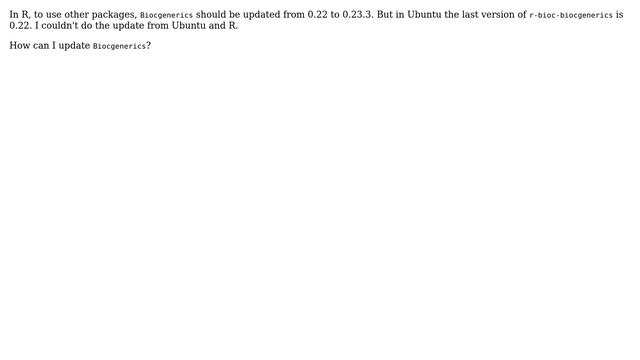 Ubuntu: R package updating problem on Ubuntu 17.10