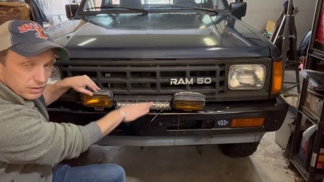 Bruce (my '87 Ram 50) Gets Some Old And Some New Fog And Driving Lights