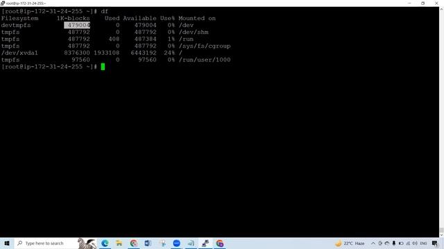 Usage of df command in Linux | Best DevOps training in Hyderabad |  Gantasoft | Mara Ram Reddy