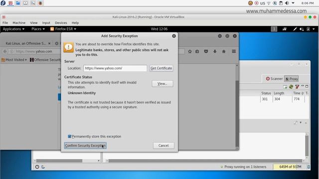 20 Ethical Hacking Kali vega proxy