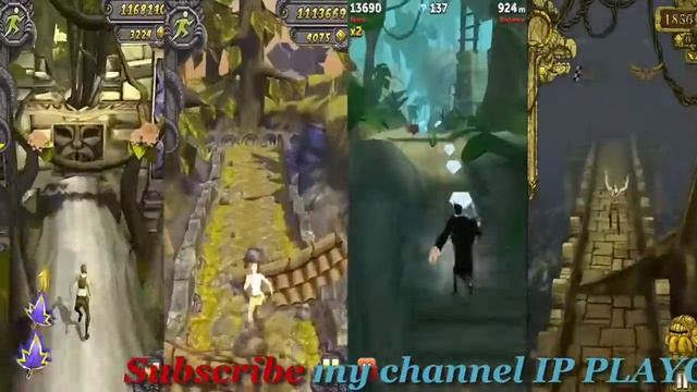 Temple run lost jungle vs temple run 2 vs Agent Dash vs temple run 1 || Android iPad iOS IP PLAYGAM