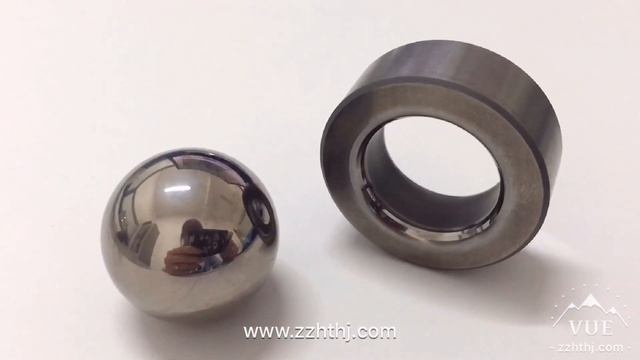 Cemented carbide polished ball and seat, mirror surface.