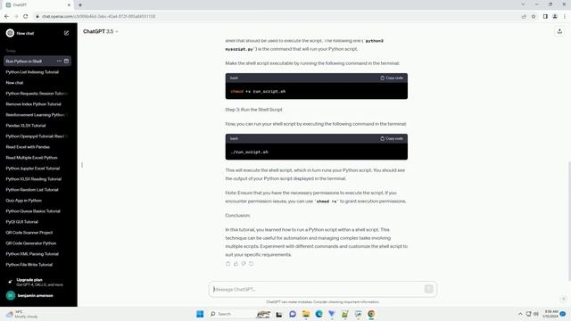run python script in sh file