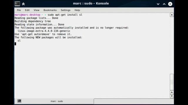 Linux - The sl (Steam Locomotive) command