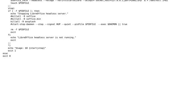 init.d script for OpenOffice / LibreOffice headless does not stop process