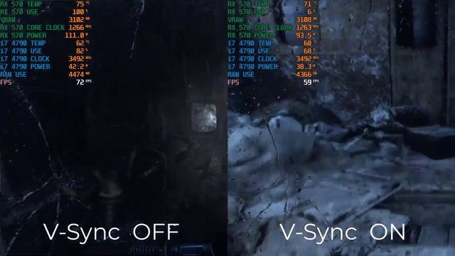 VSync ON vs VSync OFF FPS Test | Test in Games