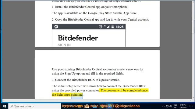 set up Bitdefender BOX