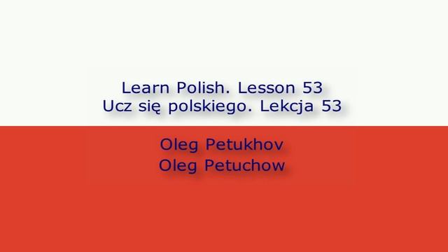 Learn Polish. Lesson 53. Shops. Ucz się polskiego. Lekcja 53. Sklepy.