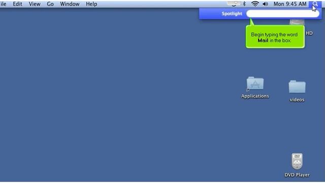 How to open Apple (Mac) Mail - Video180 Apple Mail - 01