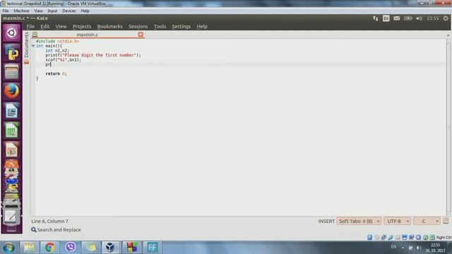 Greatest number in C using Linux (scanf )