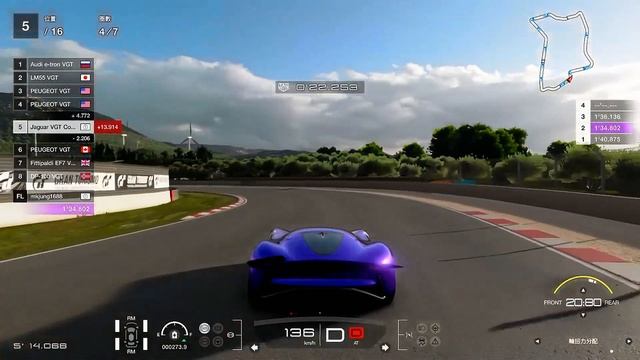 Gran Turismo Sport Jaguar Vision Gran Turismo Coupé Test Drive in Sardegna Road A