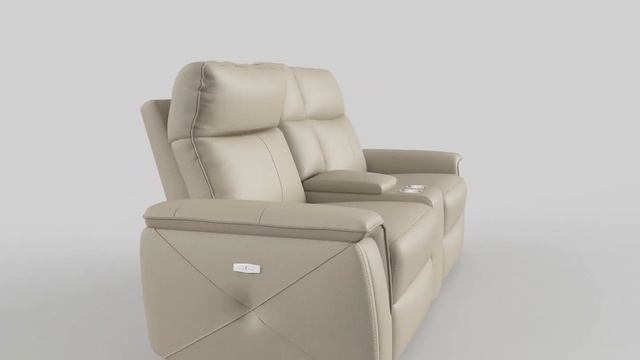 Blythe Power Double Reclining Love Seat with Console