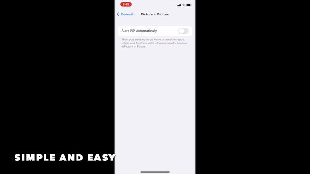 HOW TO ENABLE OR DISABLE START PIP AUTOMATICALLY IN IOS 16 IPHONE