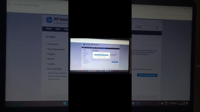 How To Reset To Factory Setting On Hp Smart Tank 750 Series #hpprinterservice