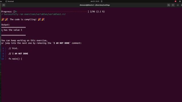 Rustlings | Series: 1 | How to Solve Variables Exercises