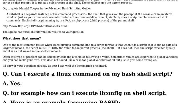 Can i execute a Linux command on shell script? (2 Solutions!!)