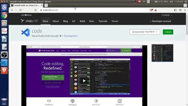 How to install VSCode in Ubuntu/linux || Download VSCODE || One line of command || VSCode install