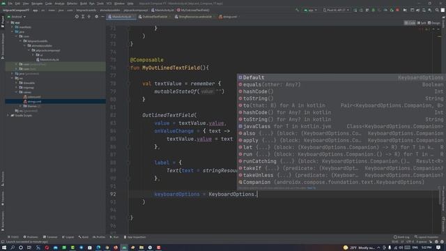 Android Jetpack Compose - Out Lined Text Field ( )