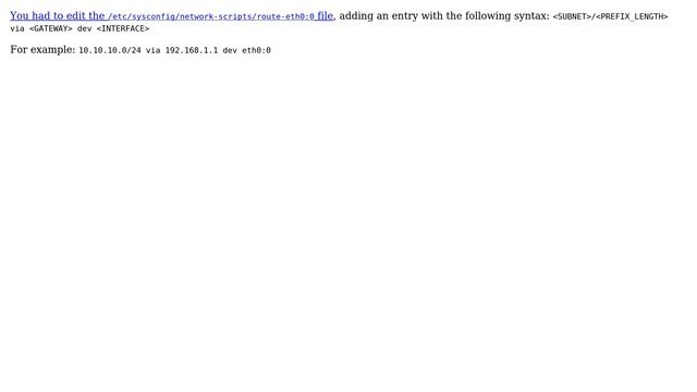 DevOps & SysAdmins: How to make ip route settings persistent in CentOS? (2 Solutions!!)
