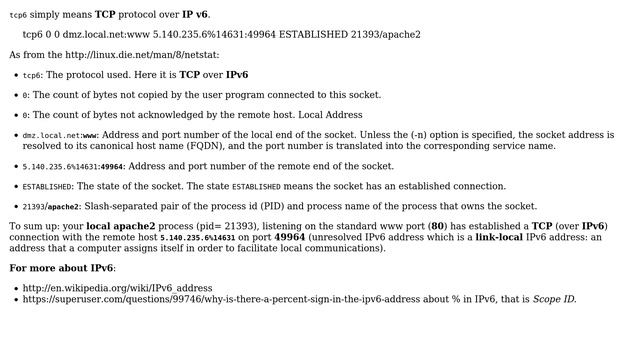 Unix & Linux: tcp6 in the output netstat (3 Solutions!!)