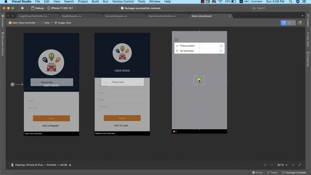Finishing up Main Page Design - Xamarin.iOS Uber Clone App