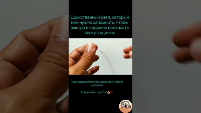 Единственный узел, который нам нужно запомнить, чтобы быстро и надежно привязать леску к удочке 🎣