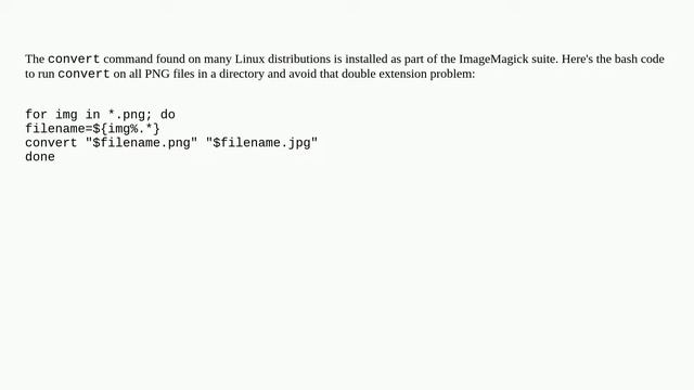Batch converting PNG to JPG in linux