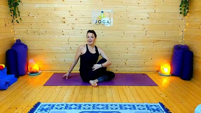 Seated Twist Yoga Pose by JOGA