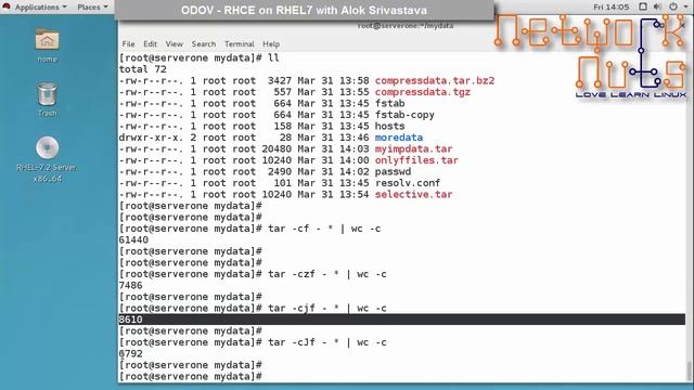 Day 10  Using Tar, Scp and Rsync in Red Hat Enterprise Linux 7