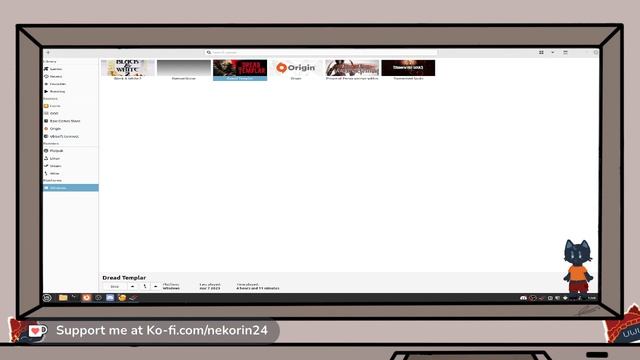 Dread templar part 3, a cat program playing indies games  on linux :3(ENG/SPA