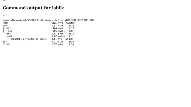 Unix & Linux: NAS recovery via disk removal