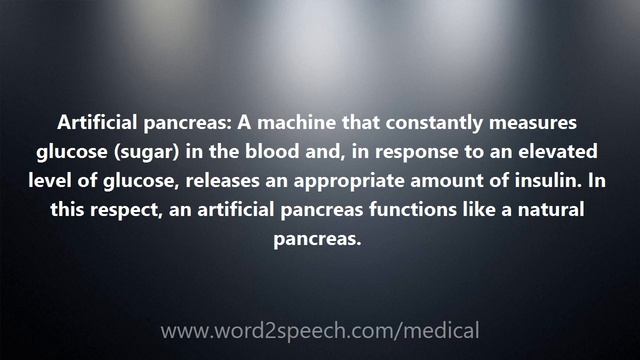 Artificial pancreas - Medical Meaning
