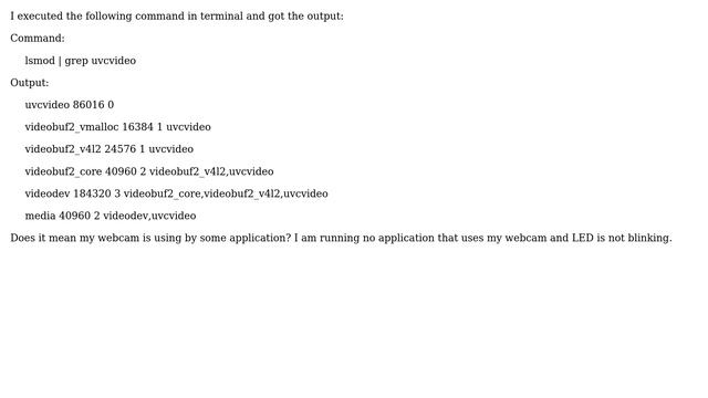 Unix & Linux: Is someone spying me through my webcam?