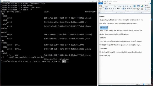 Bài 57 Mount và Unmount Filesystems