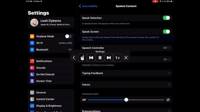 How To Setup and Use Speak Screen - iOS - iPad, iPhone, iPod, & Mac