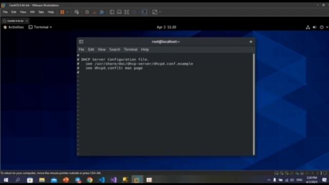 install dhcp-server and configuration Linux CentOS 8