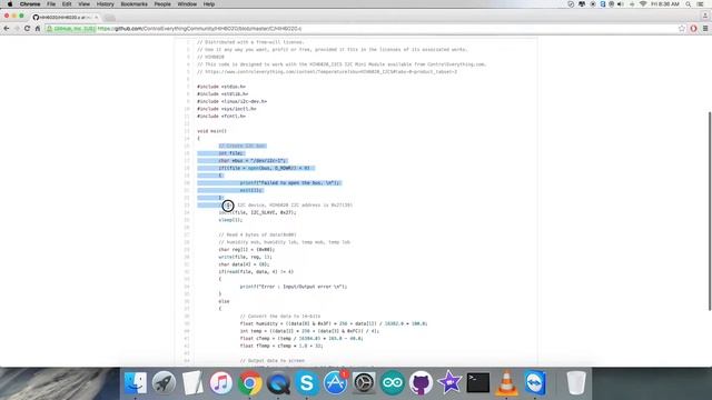 BeagleBone Black HIH6020 I2C Humidity and Temperature Sensor 'C' Code Tutorial