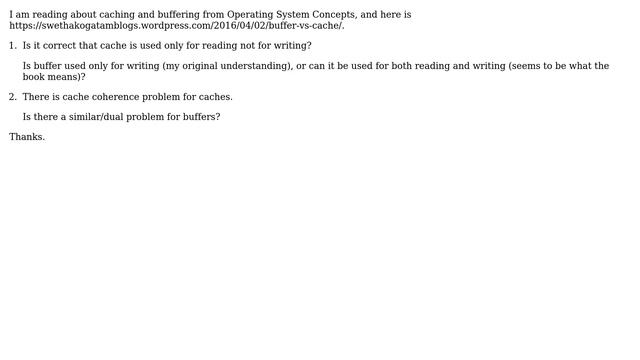 Unix & Linux: Is buffer used only for writing or can it be used for both reading and writing?
