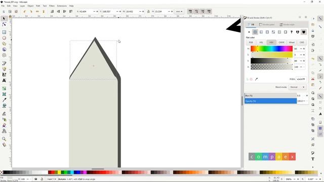 Landscape with Home - Inkscape vector illustration  | compaex_arts