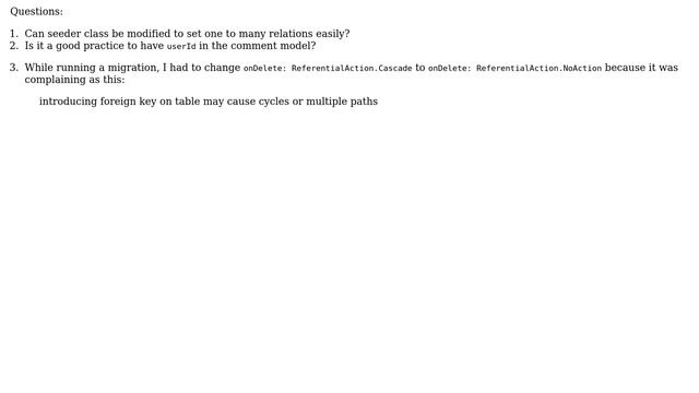 Code Review: ASP.NET EF seed one to many relation