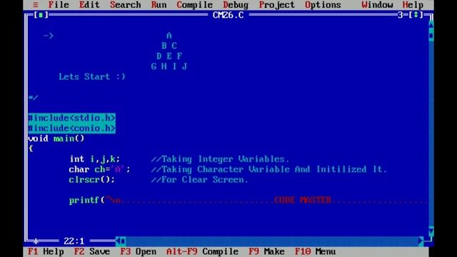 C Program To Print Following Pyramid ||