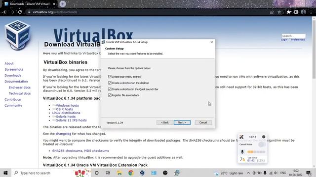 Virtual box(latest version) installation SOP