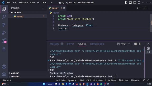 Python Basics for Begininers - Virtual Class Part 1