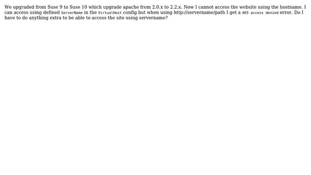 DevOps & SysAdmins: Apache config on Suse 10