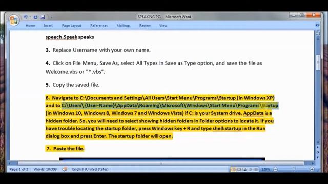 How to make welcome voice for pc, also Speaking text box || How to change Laptop Starting Voice