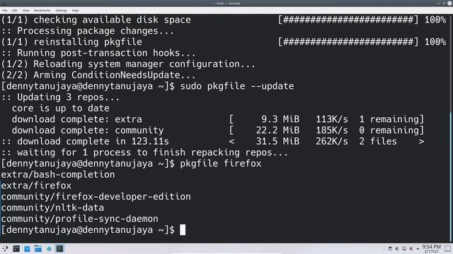 cara install dan menggunakan PKGFILE di Arch Linux