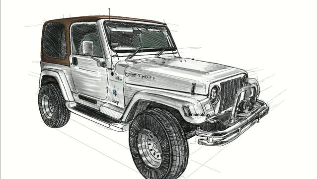 Jeep Wrangler - Procreate Drawing Timelapse