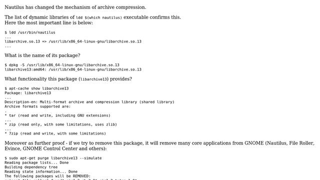 Ubuntu: Nautilus 7z compression