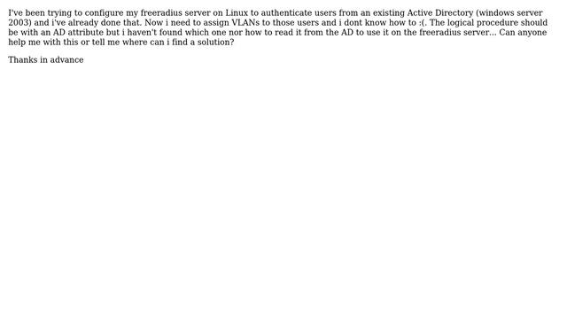 DevOps & SysAdmins: Freeradius on Linux with dynamic VLAN assignment via AD